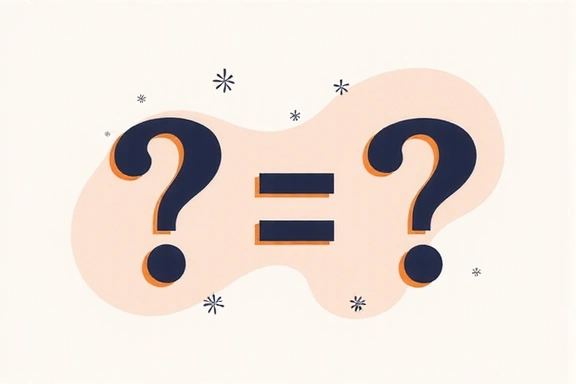 Abstraktní ilustrace otazníků a řešení, symbolizující odpovědi na otázky